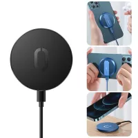 JOYROOM JR-A28 15W Strong Suction Magnetic Wireless Charger for iPhone 12 Series Mobile Phone - Black