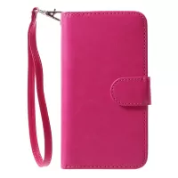 Detachable 2-in-1 Crazy Horse Magnetic Leather Wallet Cover + TPU Back Phone Shell for iPhone X/XS  5.8 inch - Rose