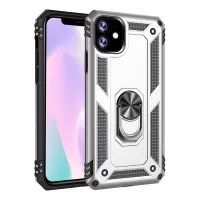 Hybrid PC TPU Kickstand Armor Phone Casing for iPhone 11 6.1-inch (2019) - Silver
