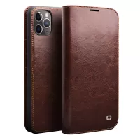 QIALINO Genuine Cowhide Leather Wallet Case for iPhone 11 Pro Max 6.5 inch (2019) - Brown