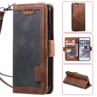 Retro Splicing PU Leather Wallet Magnetic Phone Cover for iPhone 8/7/SE (2nd generation) 2020 - Grey