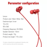 Lenovo HF130 In-Ear Earphones 1.2m Wired Headset with Mic