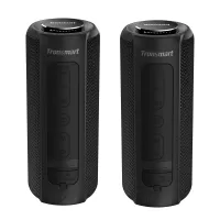 [2 Packs] Tronsmart Element T6 Plus Portable Bluetooth 5.0 Speaker with 40W Max Output, Deep Bass, IPX6 Waterproof, TWS - Black