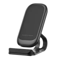 KUULAA KL-CD11 15W Qi Wireless Phone Charger Fast Charging Desk Stand for iPhone 12 11 Samsung S10 Plus - Black