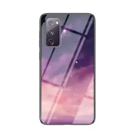 Starry Sky Pattern Tempered Glass + PC + TPU Combo Case for Samsung Galaxy S20 FE 5G/Fan Edition 5G/S20 FE/Fan Edition/S20 Lite - Purple Sky