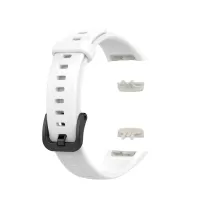 Solid Color Silicone Sport Watch Band Strap Replacement for Honor Band 6 - White