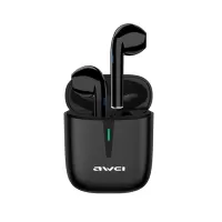 AWEI T21 TWS Bluetooth Sport Earphone Wireless Touch Stereo Music Game Headset with Mic - Black