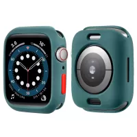 Candy Color Soft TPU Smart Watch Protective Case Shell with Enclosed Button Cover for Apple Watch Series 7 45mm - Green/Red
