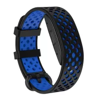 Dual Color Silicone Smart Watch Strap Replacement Wrist Band for Amazon Halo 1st Generation - Black/Blue