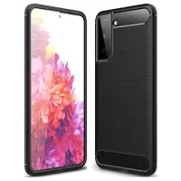 Samsung Galaxy S21+ 5G Brushed TPU Case - Carbon Fiber - Black