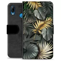 Huawei P20 Lite Premium Wallet Case - Golden Leaves