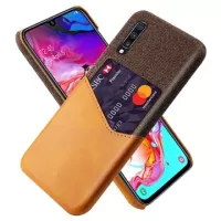 KSQ Samsung Galaxy A70 Case with Card Pocket - Coffee