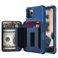 Business Style iPhone 11 Pro Max TPU Case with Wallet - Blue