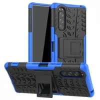 Anti-Slip Sony Xperia 5 Hybrid Case with Stand - Blue / Black