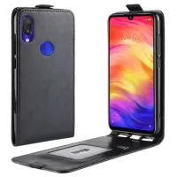 Xiaomi Redmi Note 7, Note 7 Pro Vertical Flip Case with Card Slot - Black