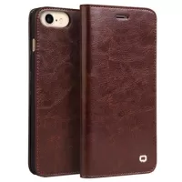 iPhone 7/8/SE (2020) Qialino Classic Wallet Leather Case - Brown
