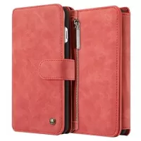 iPhone 7 Plus Caseme Multifunctional Wallet Leather Case - Red