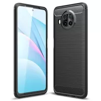 Xiaomi Mi 10T Lite 5G Brushed TPU Case - Carbon Fiber - Black