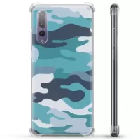 Huawei P20 Pro Hybrid Case - Blue Camouflage