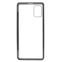 Samsung Galaxy A51 Magnetic Case with Tempered Glass - Silver
