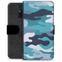 Huawei Mate 20 Pro Premium Wallet Case - Blue Camouflage