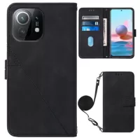 Line Series Xiaomi Mi 11 Wallet Case - Black