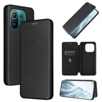 Xiaomi Mi 11 Pro Flip Case - Carbon Fiber - Black