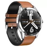 Business Style Waterproof Smartwatch with Heart Rate G20 - Brown