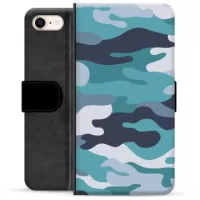 iPhone 7/8/SE (2020) Premium Wallet Case - Blue Camouflage