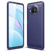Xiaomi Mi 10T Lite 5G Brushed TPU Case - Carbon Fiber - Blue