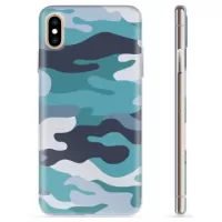 iPhone XS Max TPU Case - Blue Camouflage