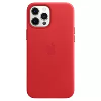 iPhone 12 Pro Max Apple Leather Case with MagSafe MHKJ3ZM/A - Red