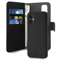 Puro 2-in-1 iPhone 12 Mini Magnetic Wallet Case - Black