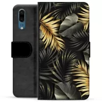 Huawei P20 Premium Wallet Case - Golden Leaves