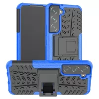 Anti-Slip Samsung Galaxy S22 5G Hybrid Case with Stand - Blue / Black
