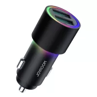 JOYROOM JR-CL10 Mini Car Charger Dual USB Ports Fast Charging Station Phone Charger - Black