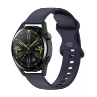 For Huawei Watch GT 3 46mm/Watch GT 2 46mm/Watch GT Runner Silicone Watch Band 22mm Adjustable Wrist Strap Replacement - Dark Blue