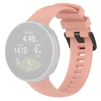 For Polar Vantage V2 Silicone Solid Color Sweat-proof Watch Band Replacement Watch Strap - Pink