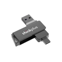 thinkplus MU251 256GB USB3.0+Type-C Dual-port U Disk Rotatable Metal USB Flash Drive High-speed Transmission Wide Compatibility
