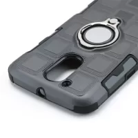 New noto Motorola G4PLUS E4PLUS 2-in-1 ring car magnetic bracket mobile phone case Silver