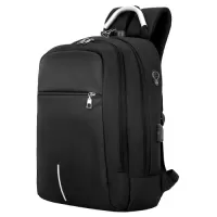 16inch Anti-theft Business Travel Laptop Compartment Backpack with USB Charging Port and Headphone Hole