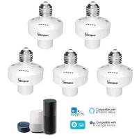 SONOFF SlampherR2 ITEAD WiFi Smart Light Bulb Holder 433MHz RF Wireless Lamp Holder Smart APP Control Voice Control Compatible with Amazon Alexa Google Home/Nest E27 for Smart Home