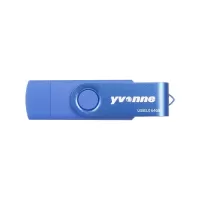 yvonne YT602-3 USB3.0 U Disk Rotating 16GB OTG USB Flash Drive Double Ports High Speed U Disk for Mobile Phone/PC/Laptop
