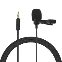 Omni-directional Electret Condenser Lavalier Microphone with 3.5mm TRRS 1.5m Cable