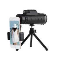 Factory wholesale 40X60 monoculars HD with mobile phone camera low light night vision with compass magnifying glass 40X60 telescope neutral standard + compass + universal mobile phone camera holder + telescopic tripod