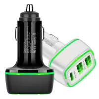 Bakeey 18W 3-Port USB PD Car Charger Adapter USB-C PD QC3.0 Fast Charging For iPhone 13 13 Mini 13 Pro Max For Samsung G