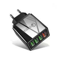 OLAF 3.1A Multiport QC3.0 Intelligent Fast Charging EU US UK Plug Travel USB Charger For iPhone X XS Mi8 Mi9 S10 S10+