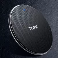 TOPK 10W LED Fast Charging Mini Wireless Charger Pad For iPhone 11 X Pro Mi9 Mi8 HUAWEI OPPO Pocophone