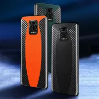 Bakeey for Xiaomi Redmi Note 9S / Redmi Note 9 Pro Case Sports Car Pattern Design Carbon Fiber Leather Protective Case N