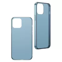 Baseus for iPhone 12 Mini Case Matte Anti-Fingerprint Shockproof Tempered Glass Protective Case